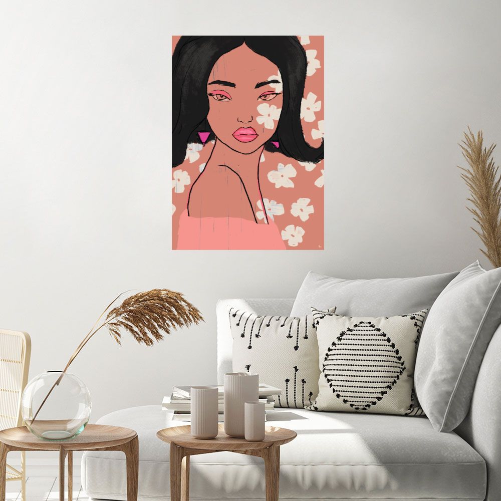 Affiche Élégance florale féminine
