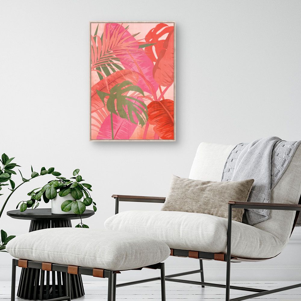 Tableau Feuilles tropicales vibrantes
