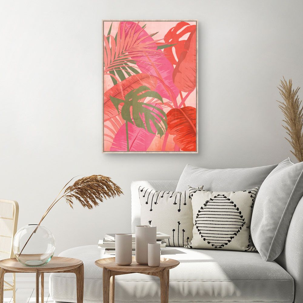 Tableau Feuilles tropicales vibrantes