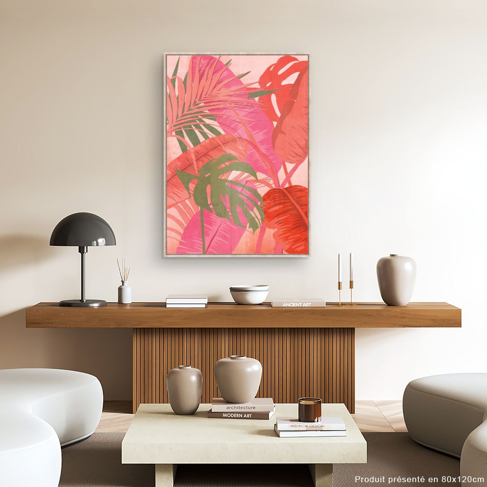 Tableau Feuilles tropicales vibrantes