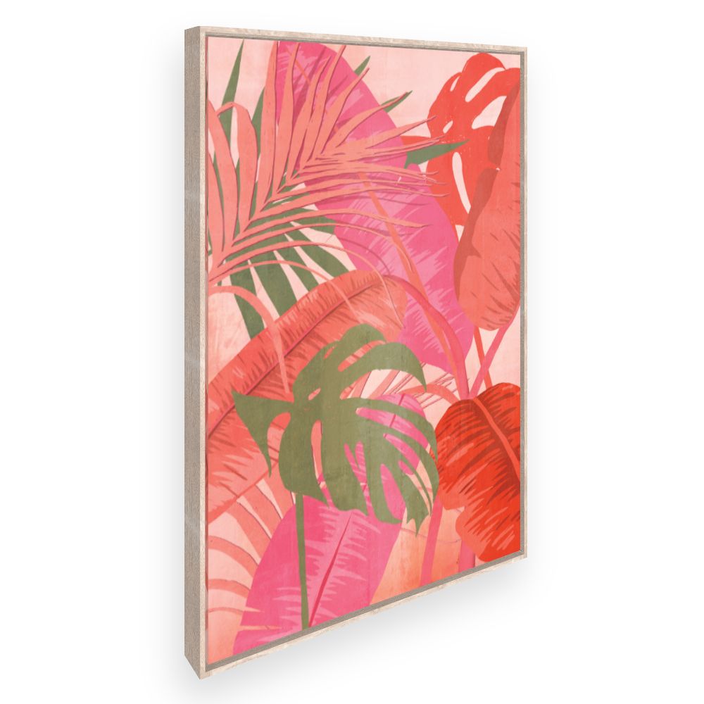 Toile Feuilles tropicales vibrantes
