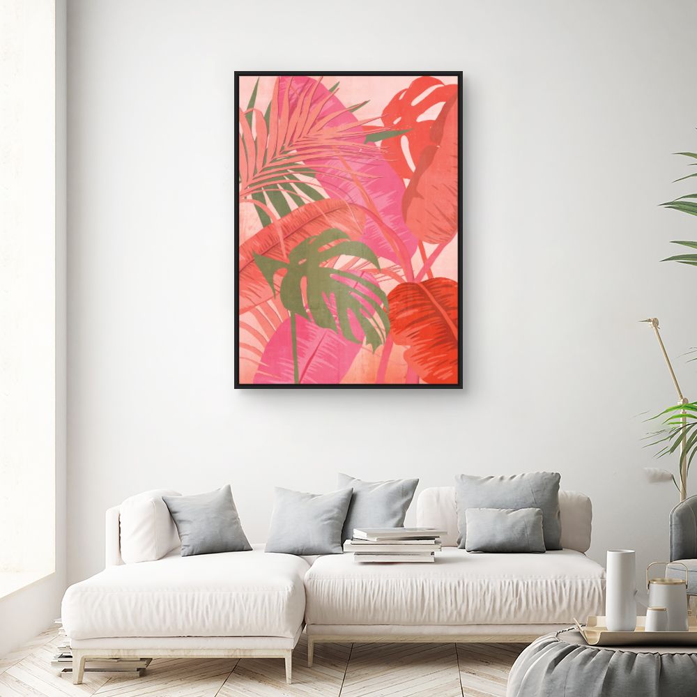 Tableau Feuilles tropicales vibrantes