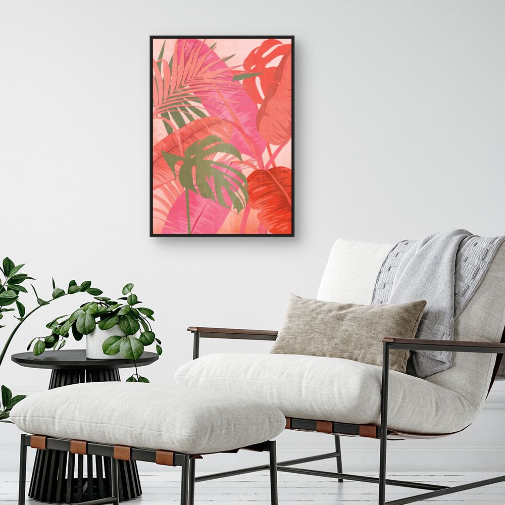 Tableau Feuilles tropicales vibrantes