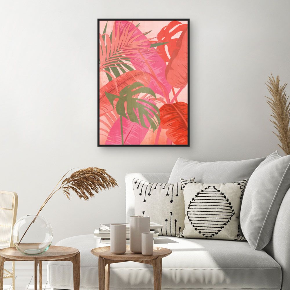 Tableau Feuilles tropicales vibrantes