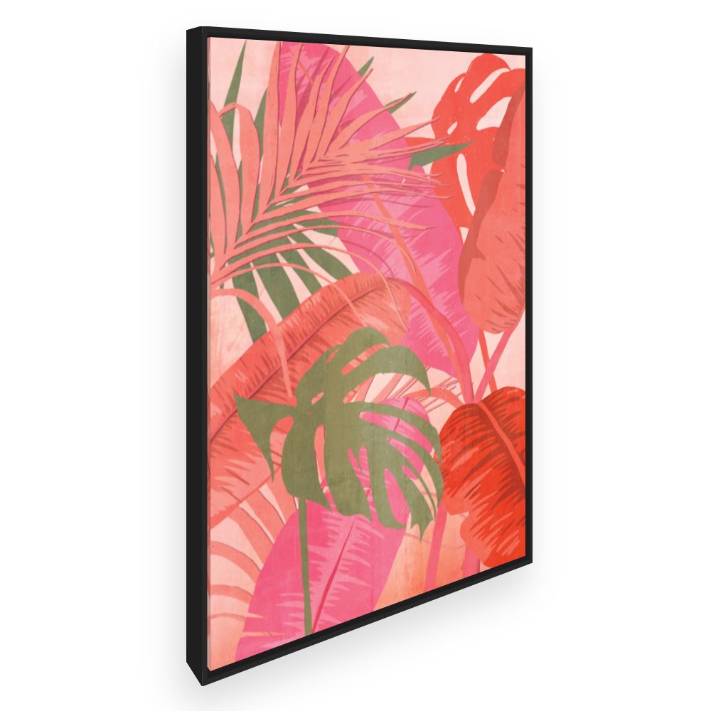 Toile Feuilles tropicales vibrantes