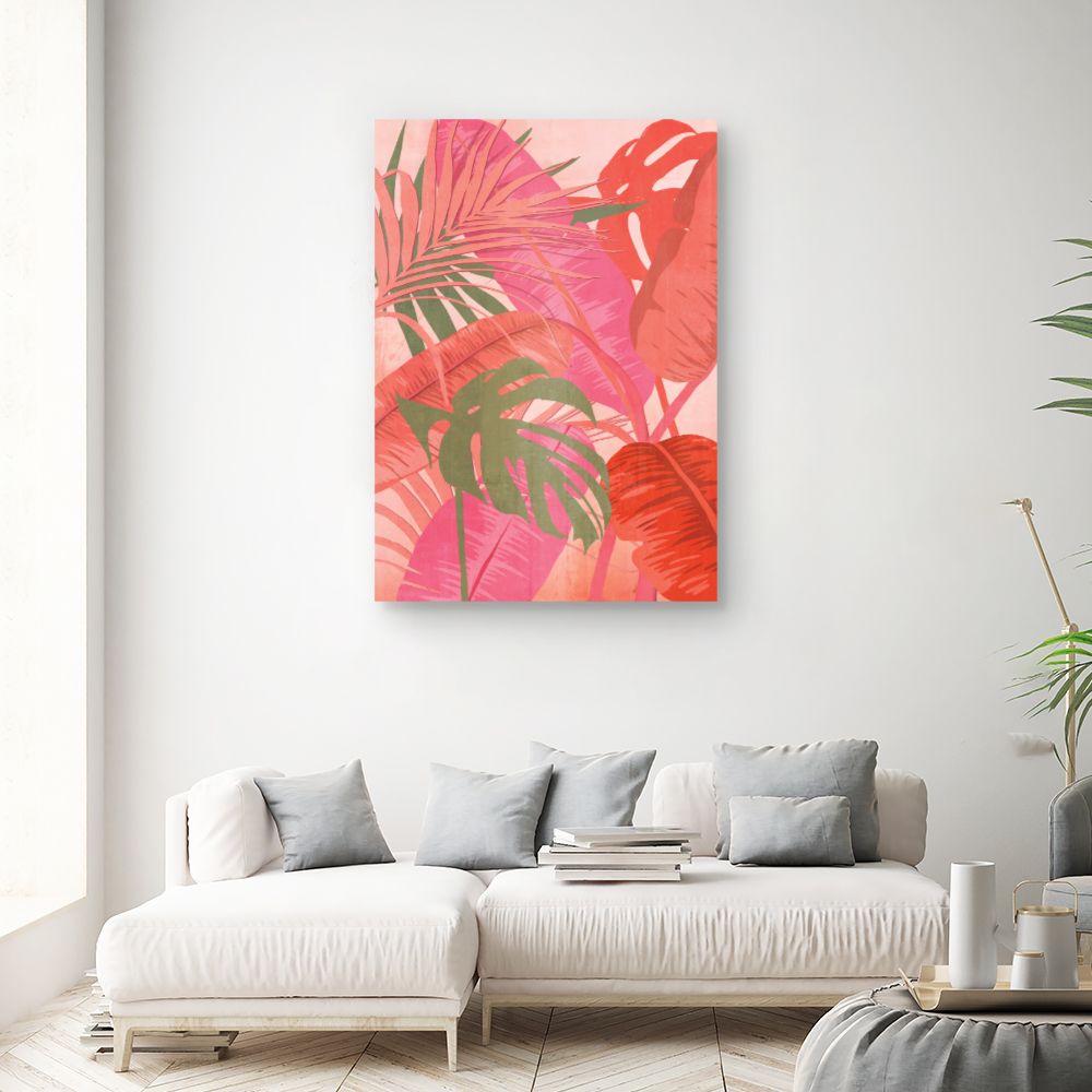Tableau Feuilles tropicales vibrantes