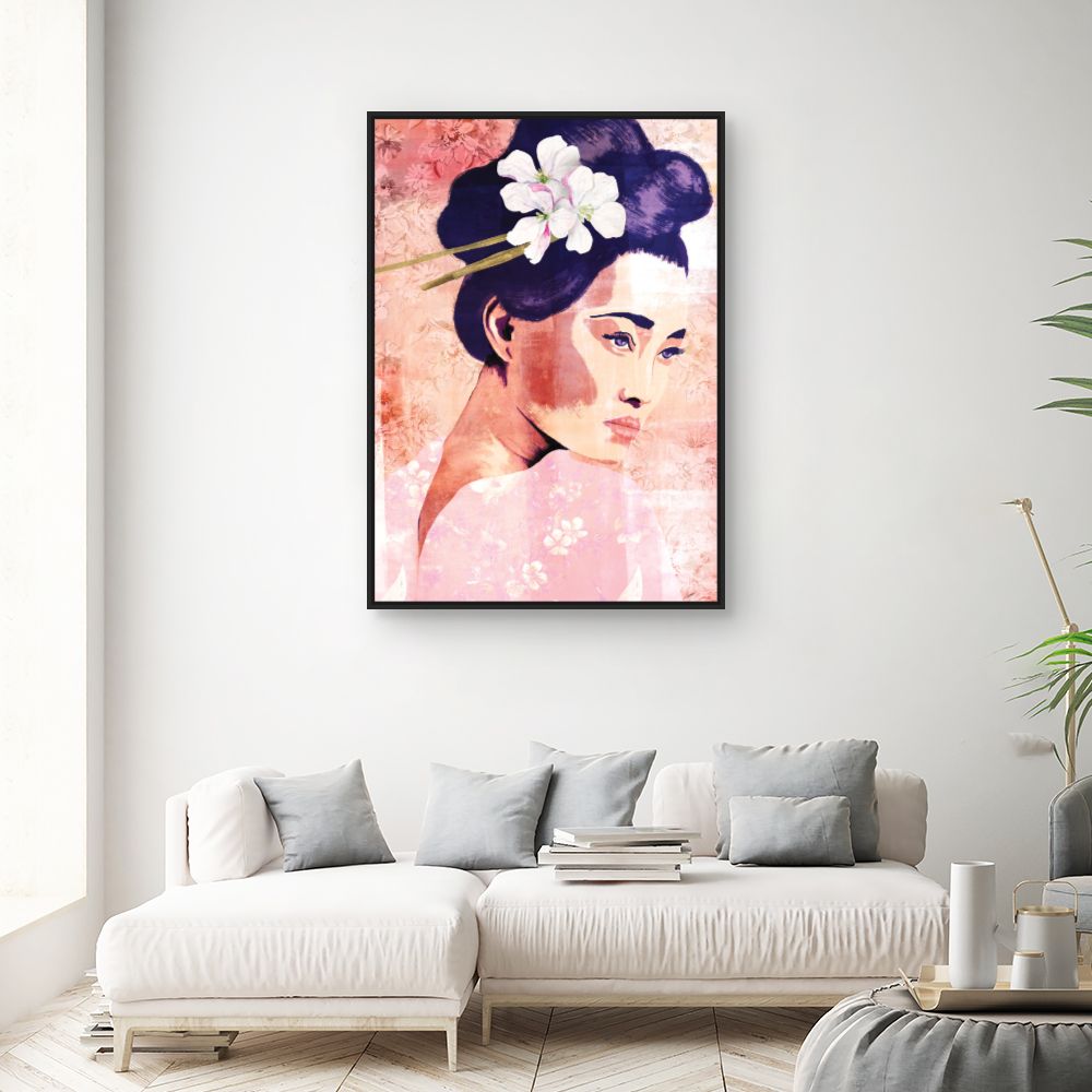Tableau Portrait floral délicat