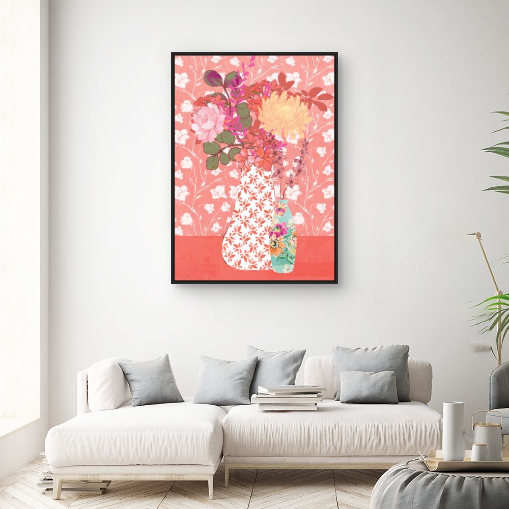 Tableau Bouquet floral vibrant