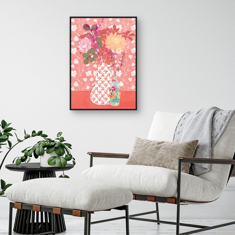 Tableau Bouquet floral vibrant