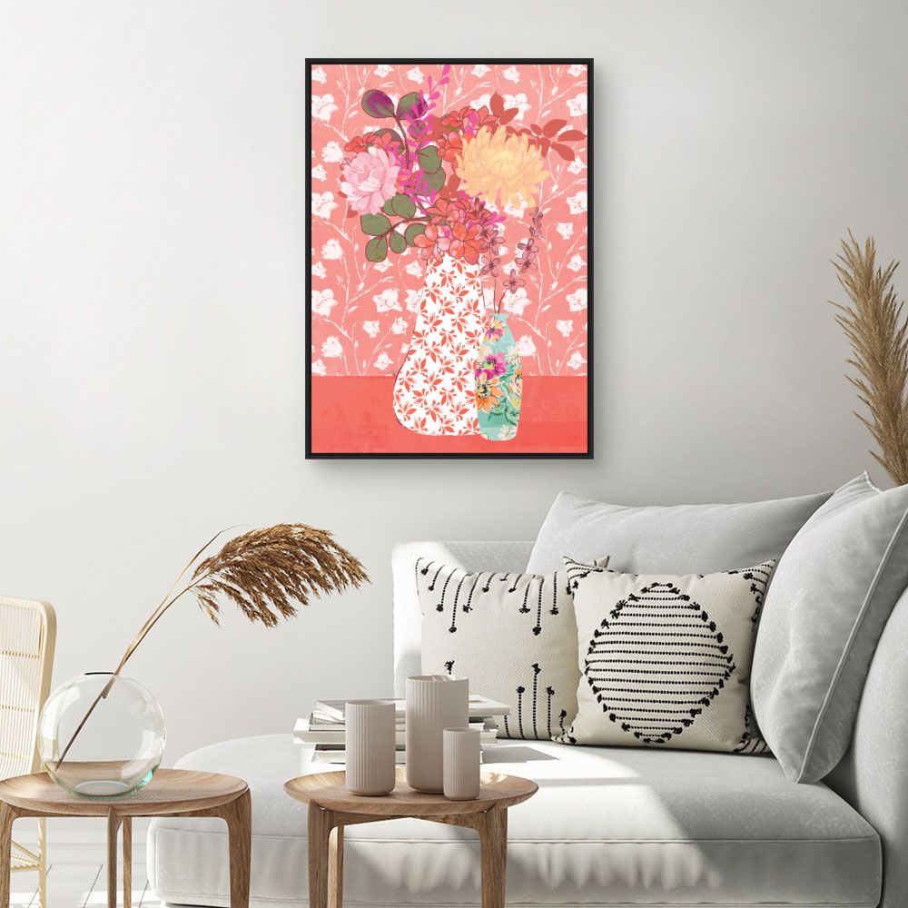 Tableau Bouquet floral vibrant