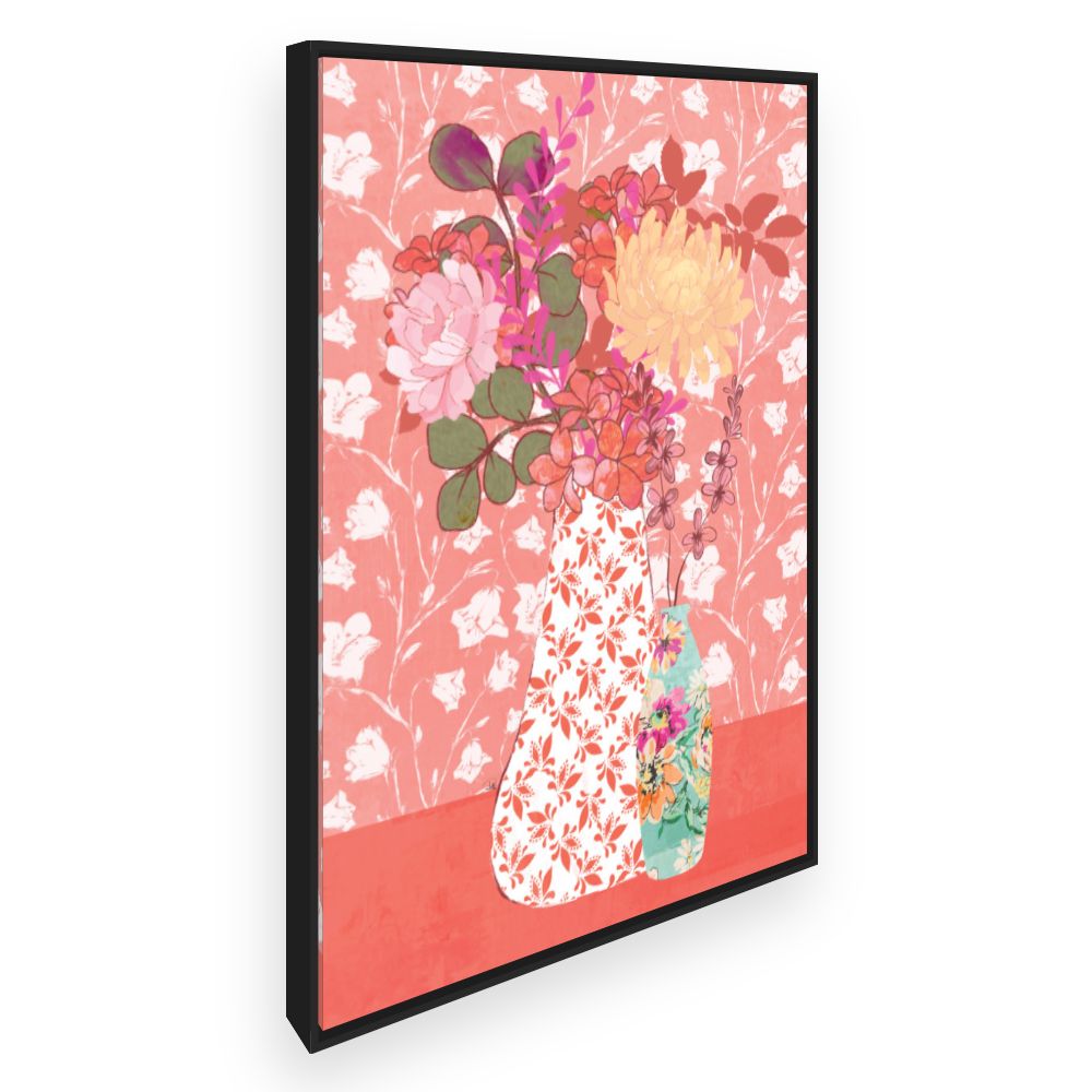 Toile Bouquet floral vibrant