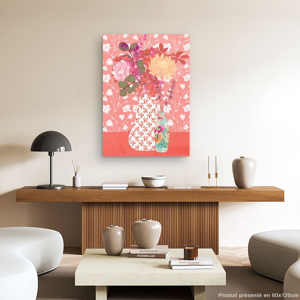 Tableau Bouquet floral vibrant