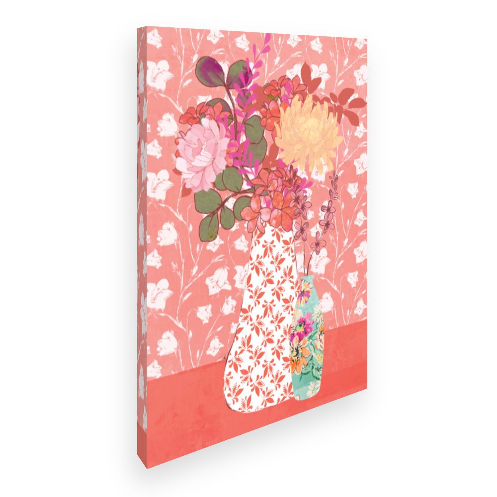 Toile Bouquet floral vibrant