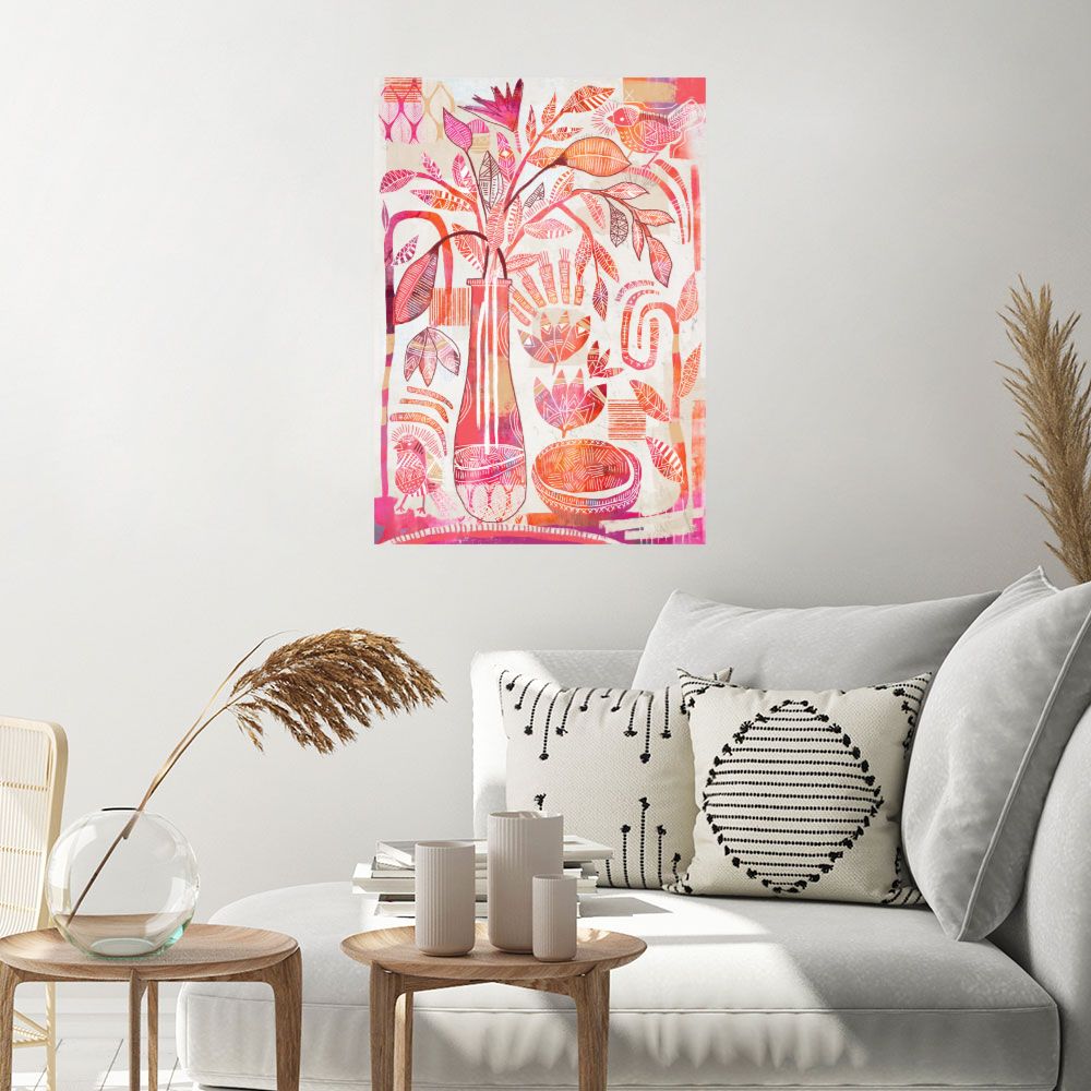 Affiche Floral abstrait captivant