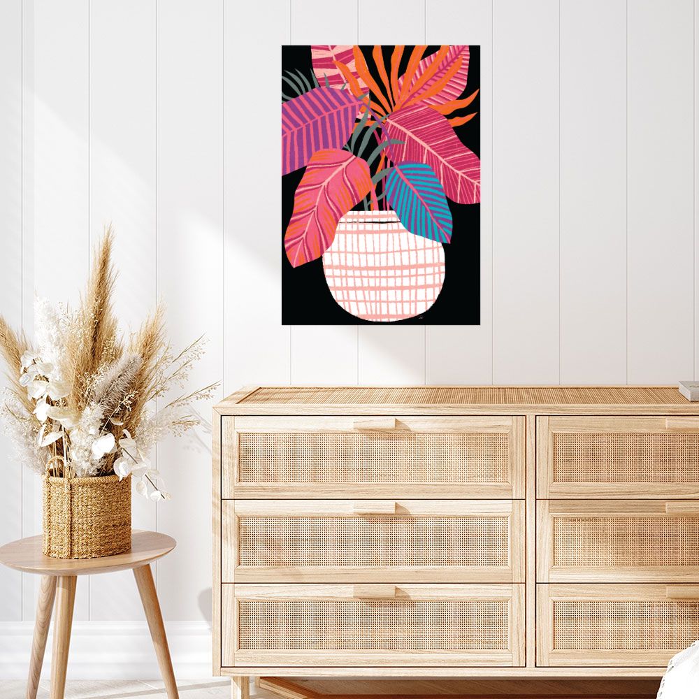 Affiche Feuilles exotiques vibrantes