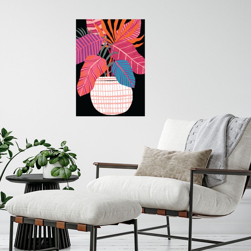 Affiche Feuilles exotiques vibrantes