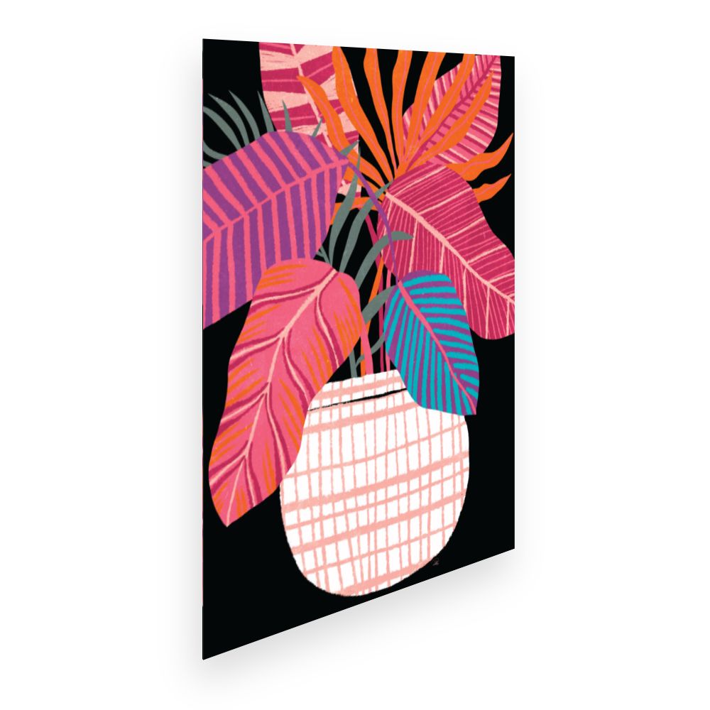 Affiche Feuilles exotiques vibrantes