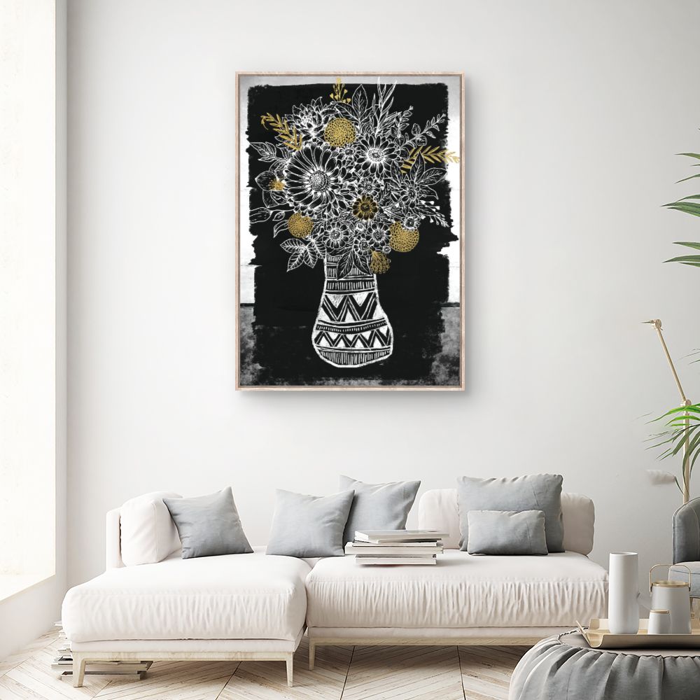 Tableau Bouquet floral stylisé