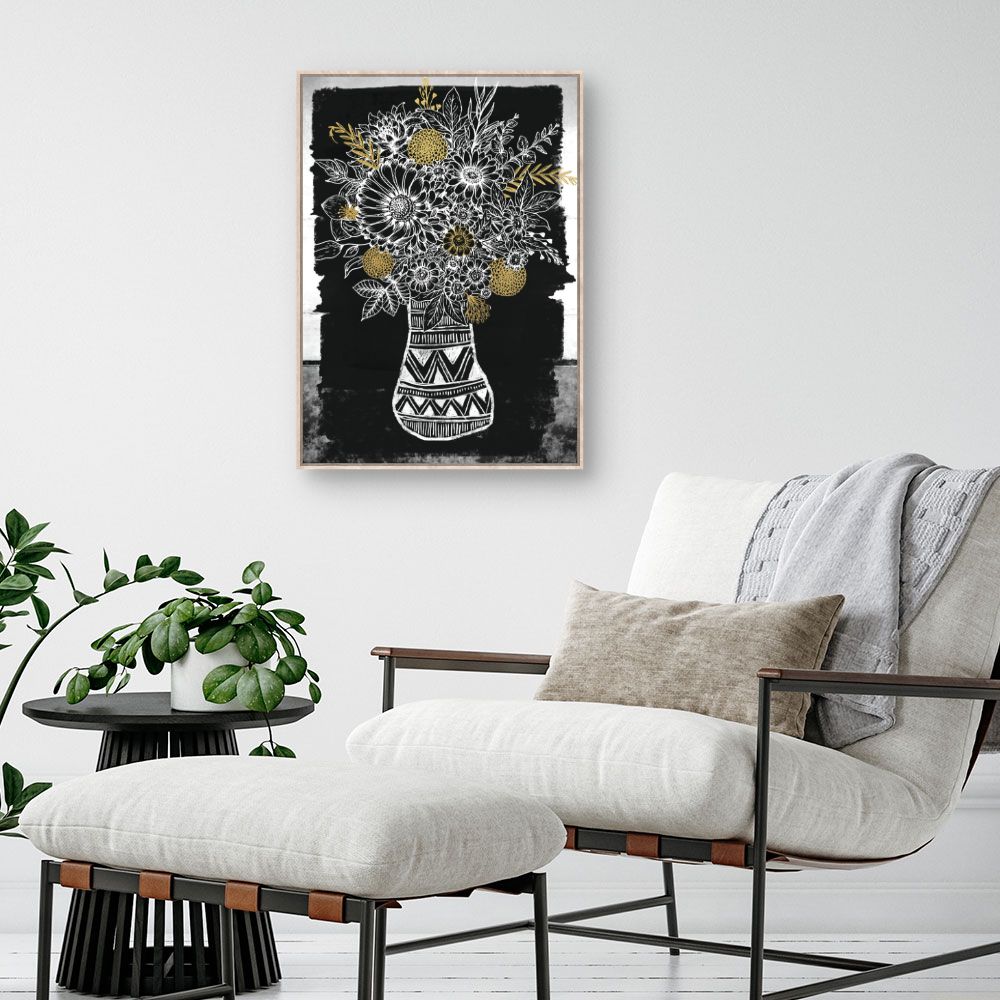 Tableau Bouquet floral stylisé