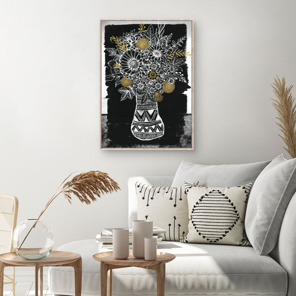 Tableau Bouquet floral stylisé