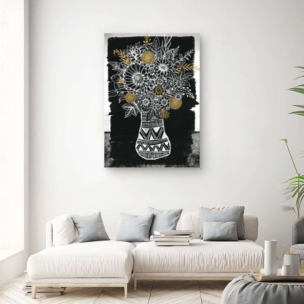 Tableau Bouquet floral stylisé