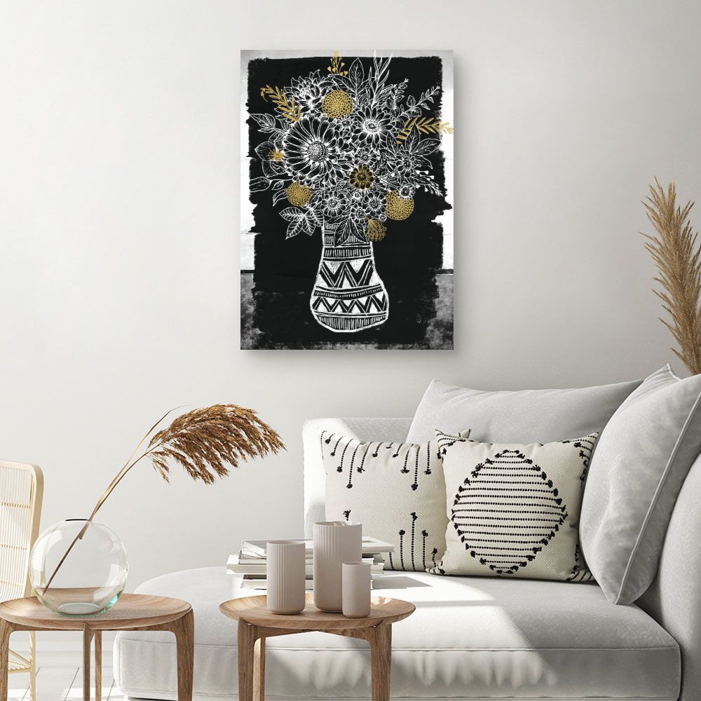 Tableau Bouquet floral stylisé