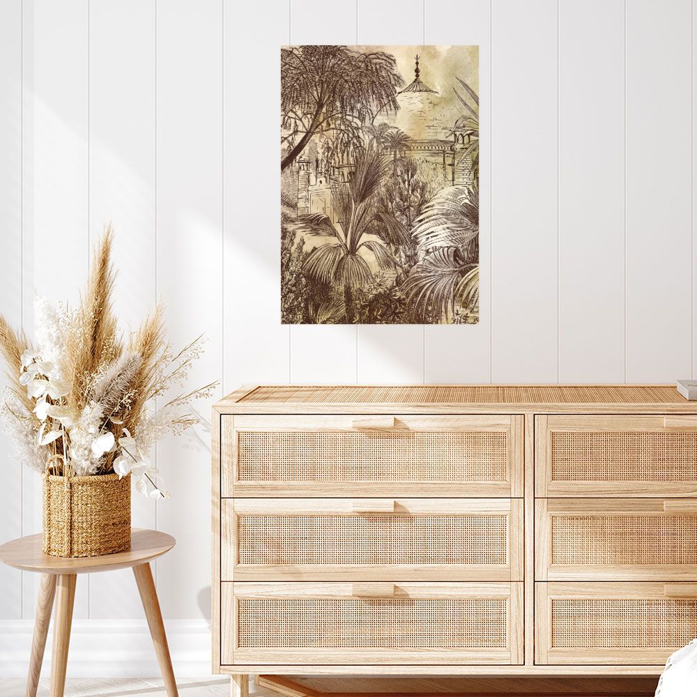 Affiche Jardin exotique ancien