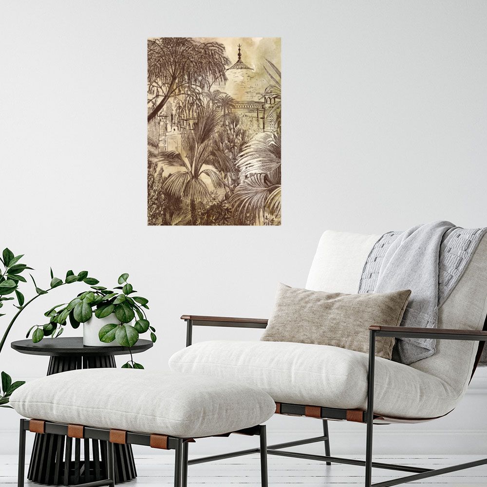 Affiche Jardin exotique ancien