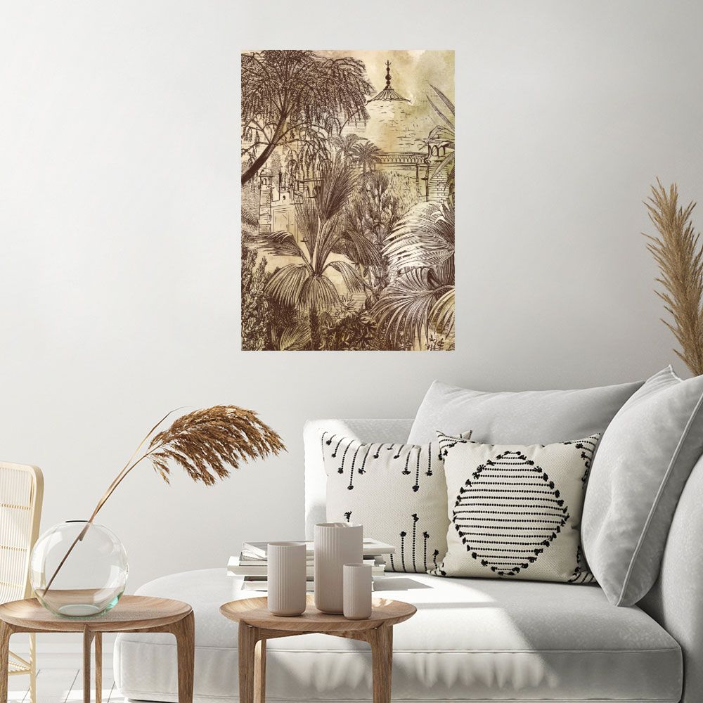 Affiche Jardin exotique ancien
