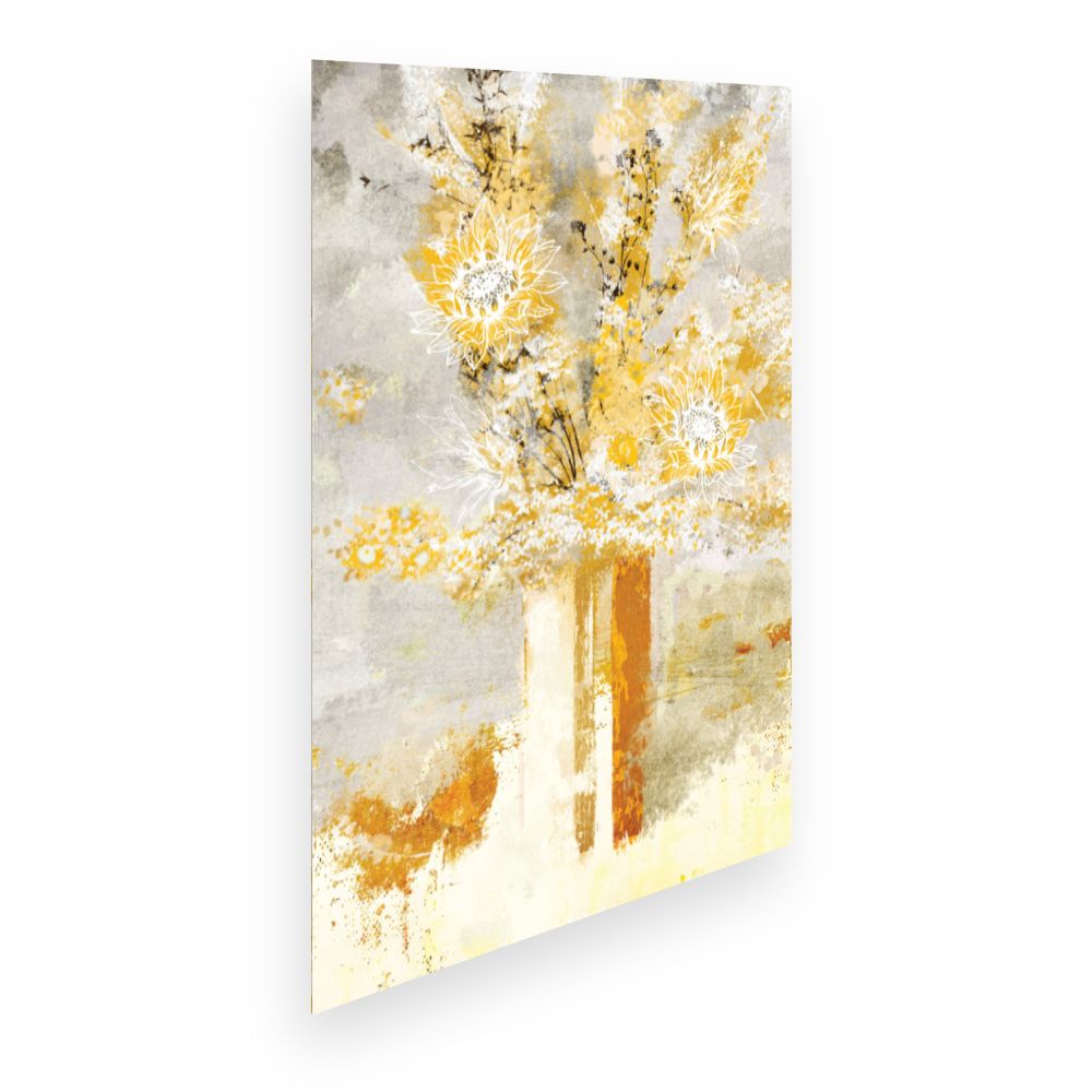 Affiche Fleurs dorées exquises