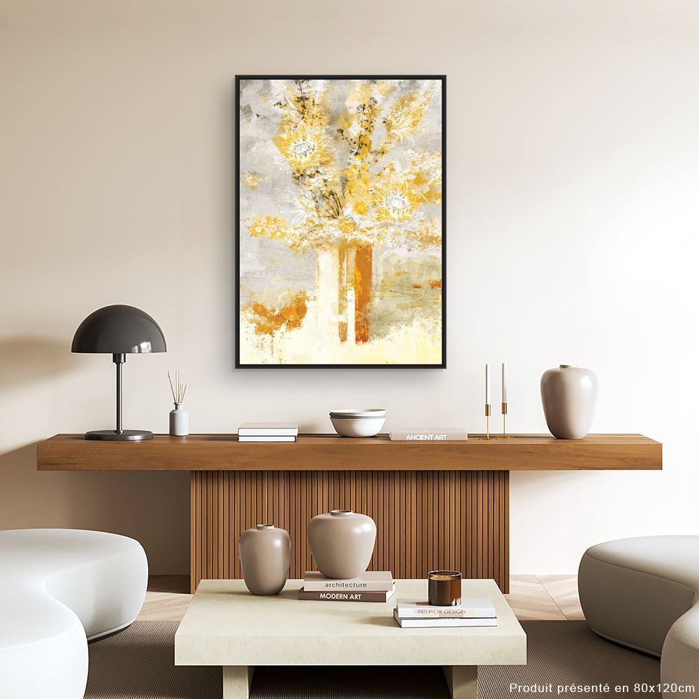 Tableau Fleurs abstraites