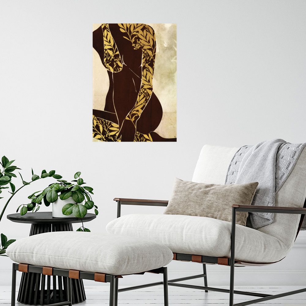 Affiche Silhouette florale élégante