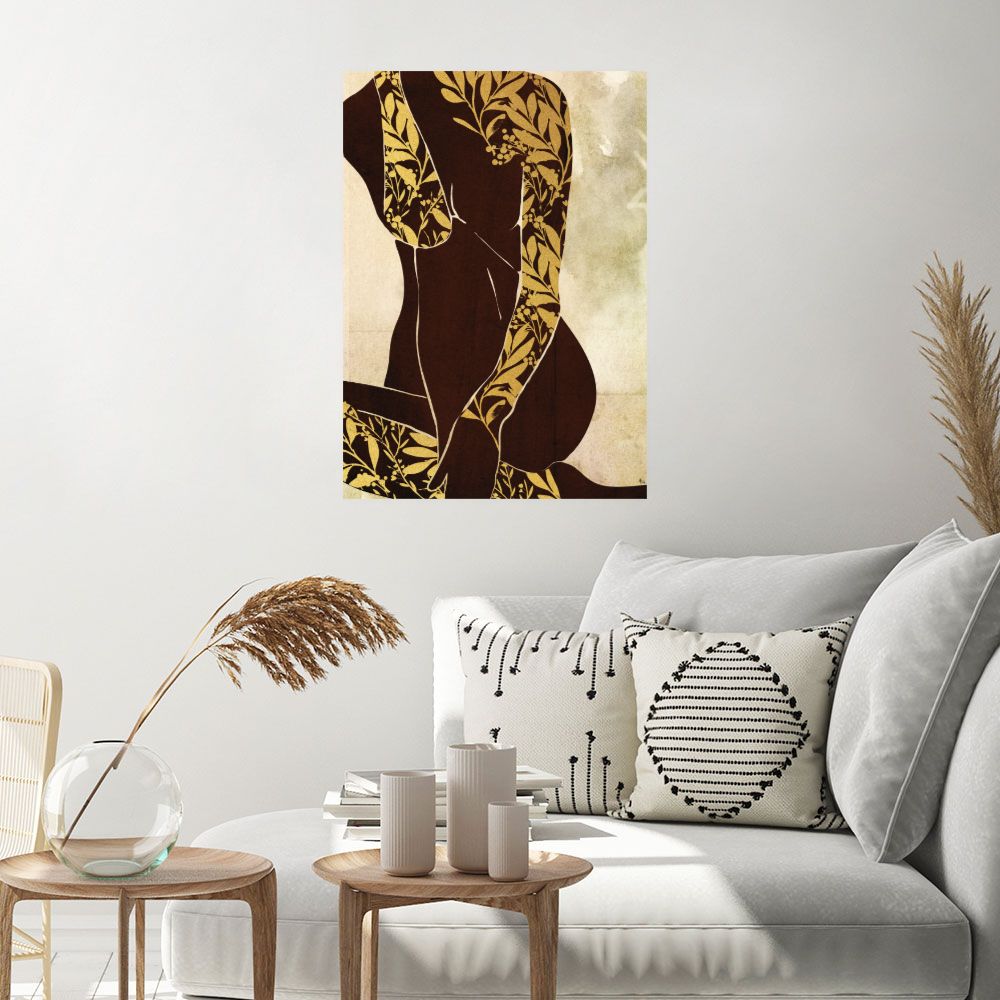 Affiche Silhouette florale élégante