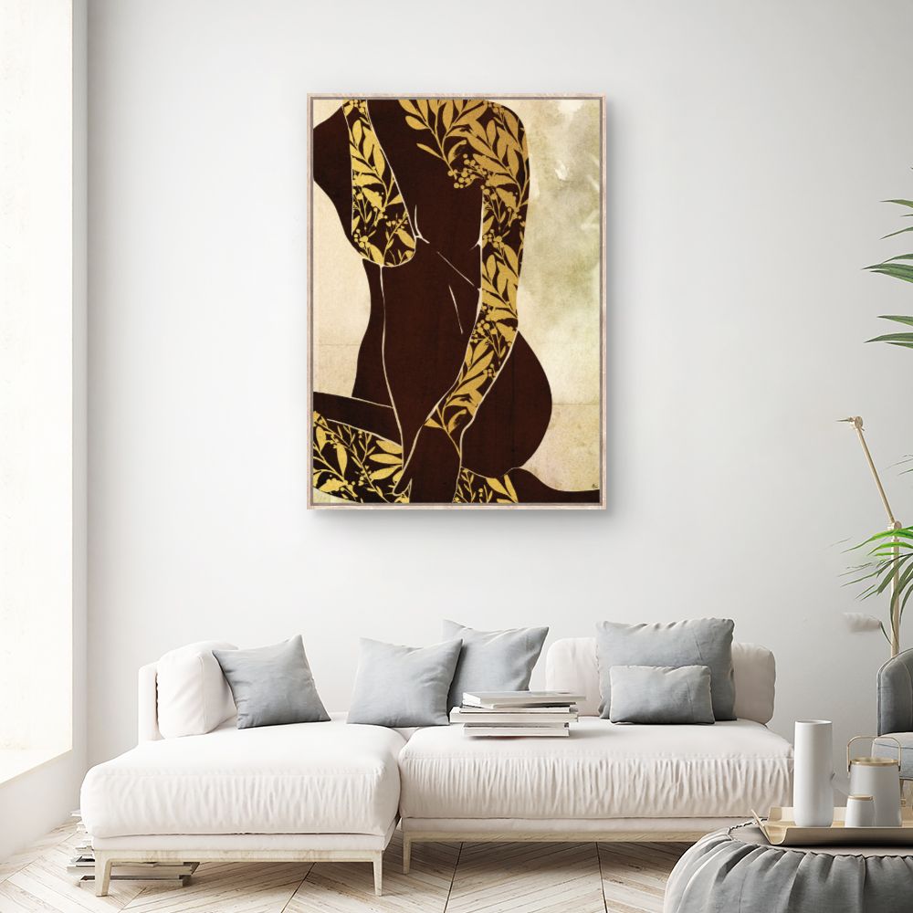 Tableau Silhouette florale élégante