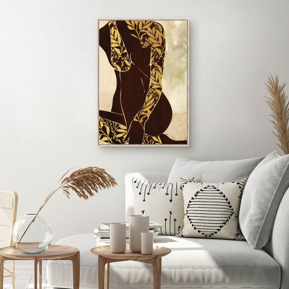 Tableau Silhouette florale élégante