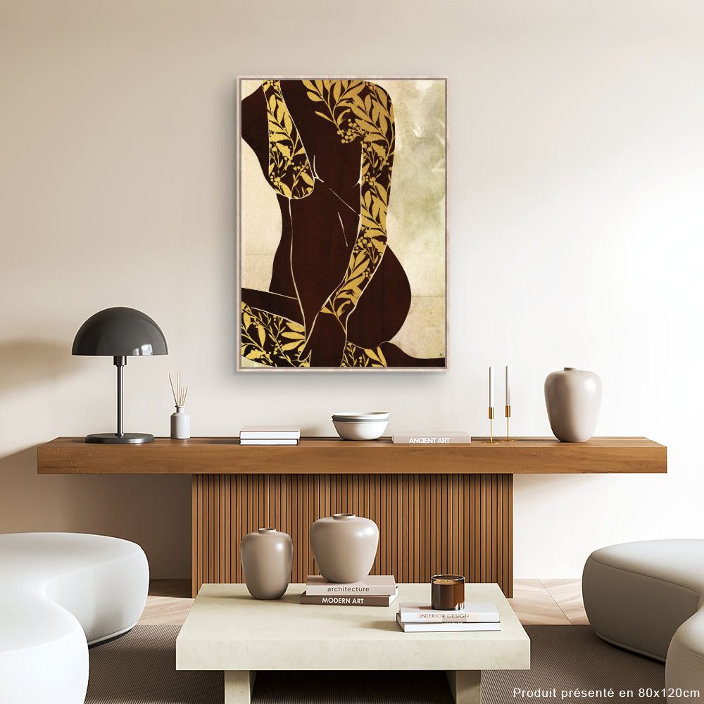 Tableau Silhouette florale élégante