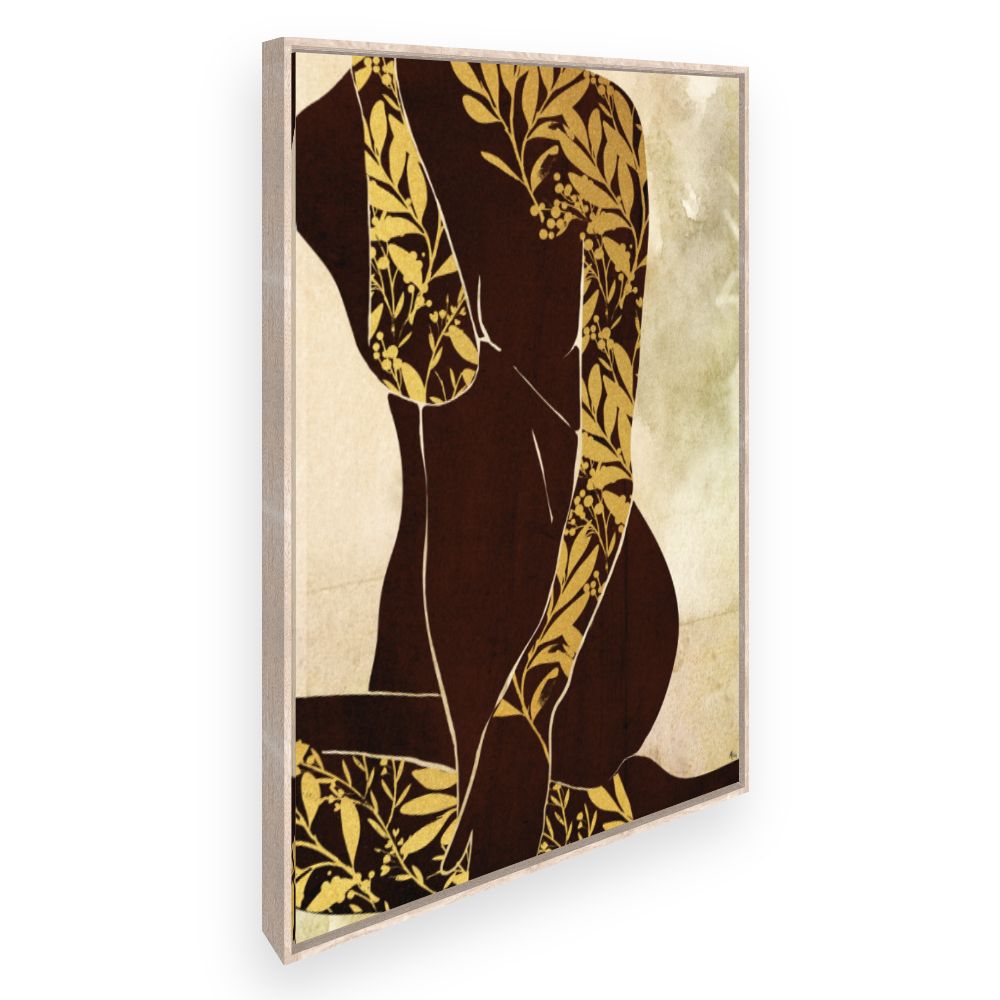 Toile Silhouette florale élégante