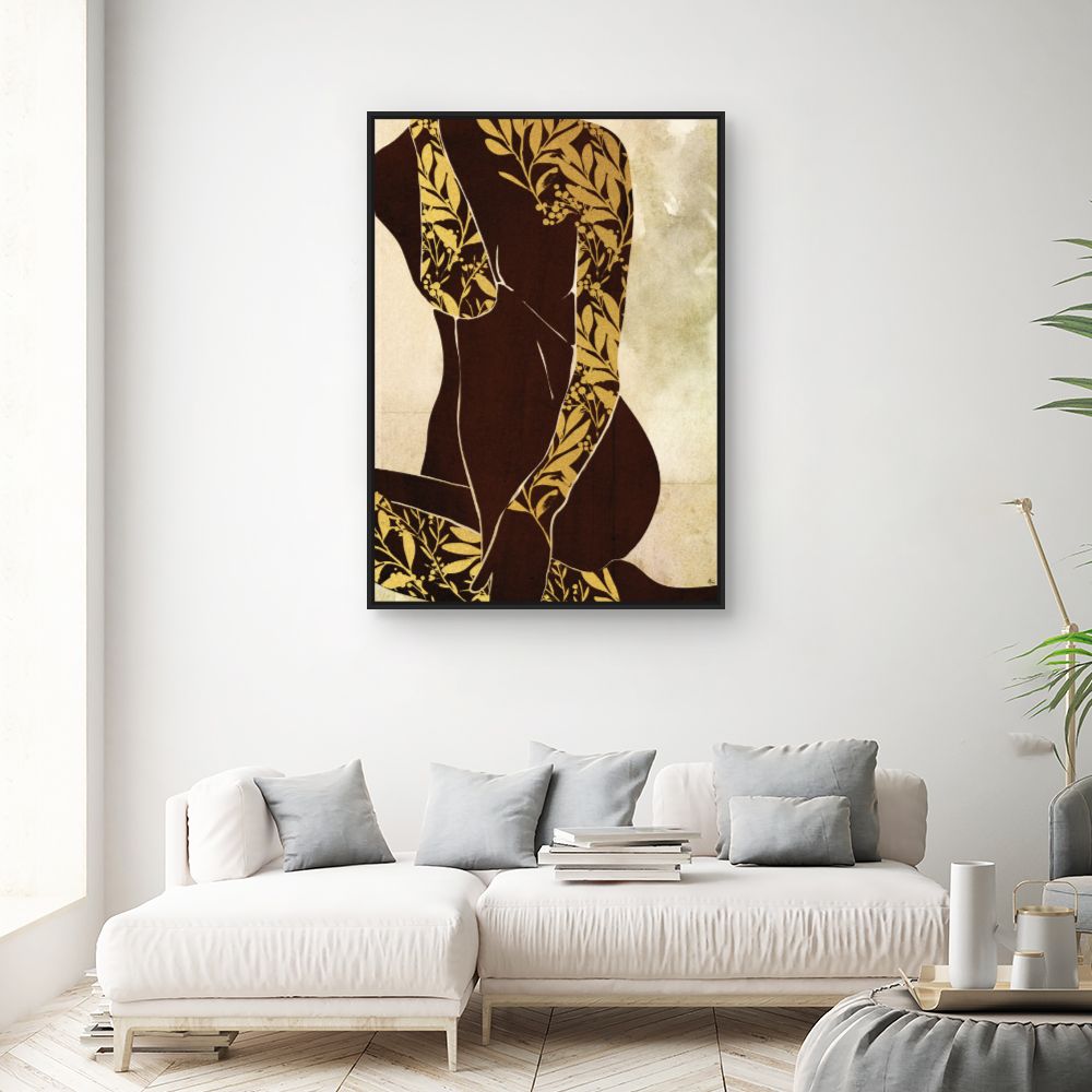 Tableau Silhouette florale élégante