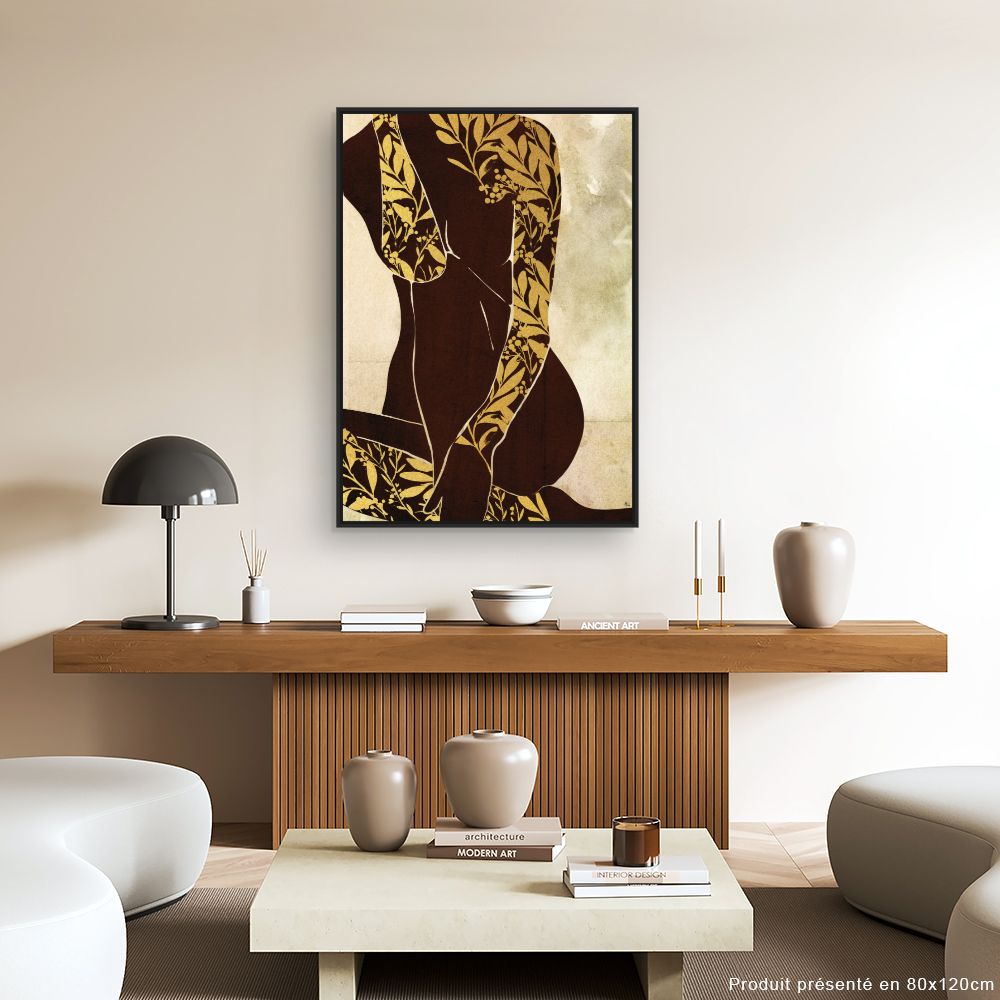 Tableau Silhouette florale élégante