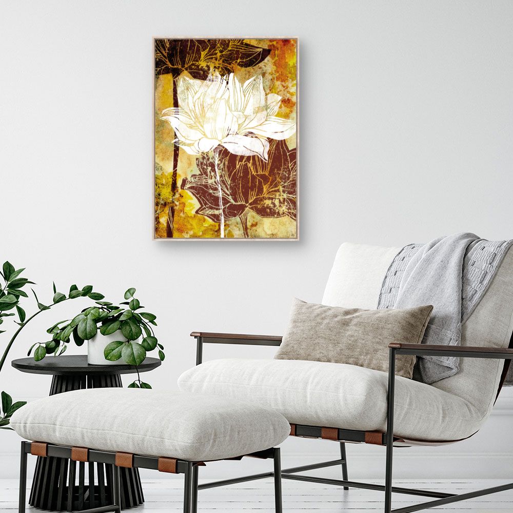 Tableau Fleurs texturées