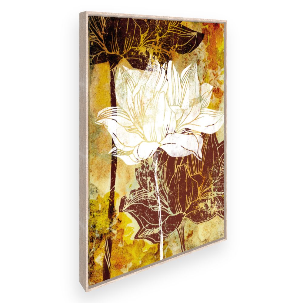 Toile Fleurs texturées