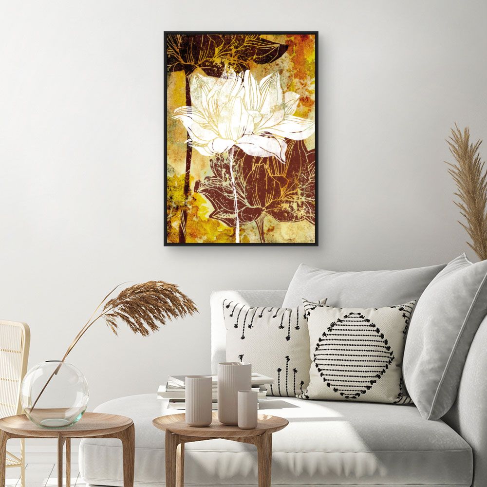 Tableau Fleurs texturées