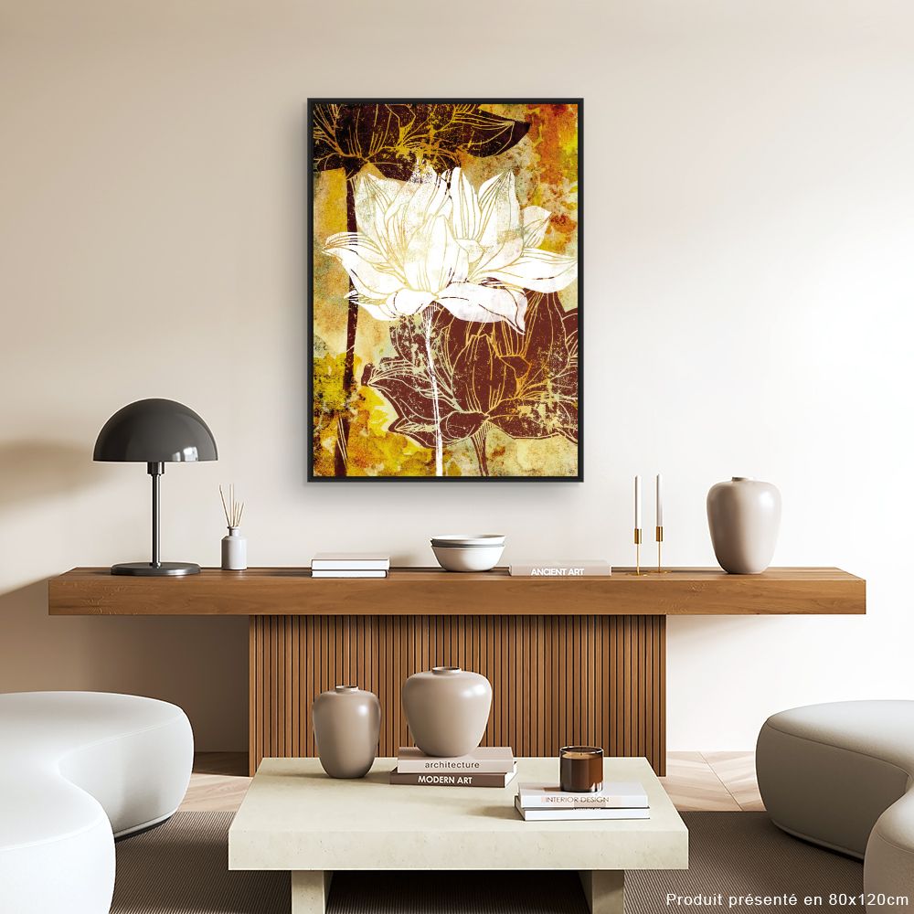 Tableau Fleurs texturées