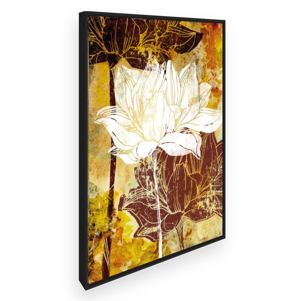 Toile Fleurs texturées