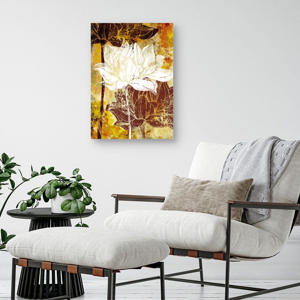 Tableau Fleurs texturées