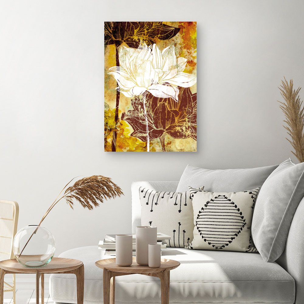 Tableau Fleurs texturées