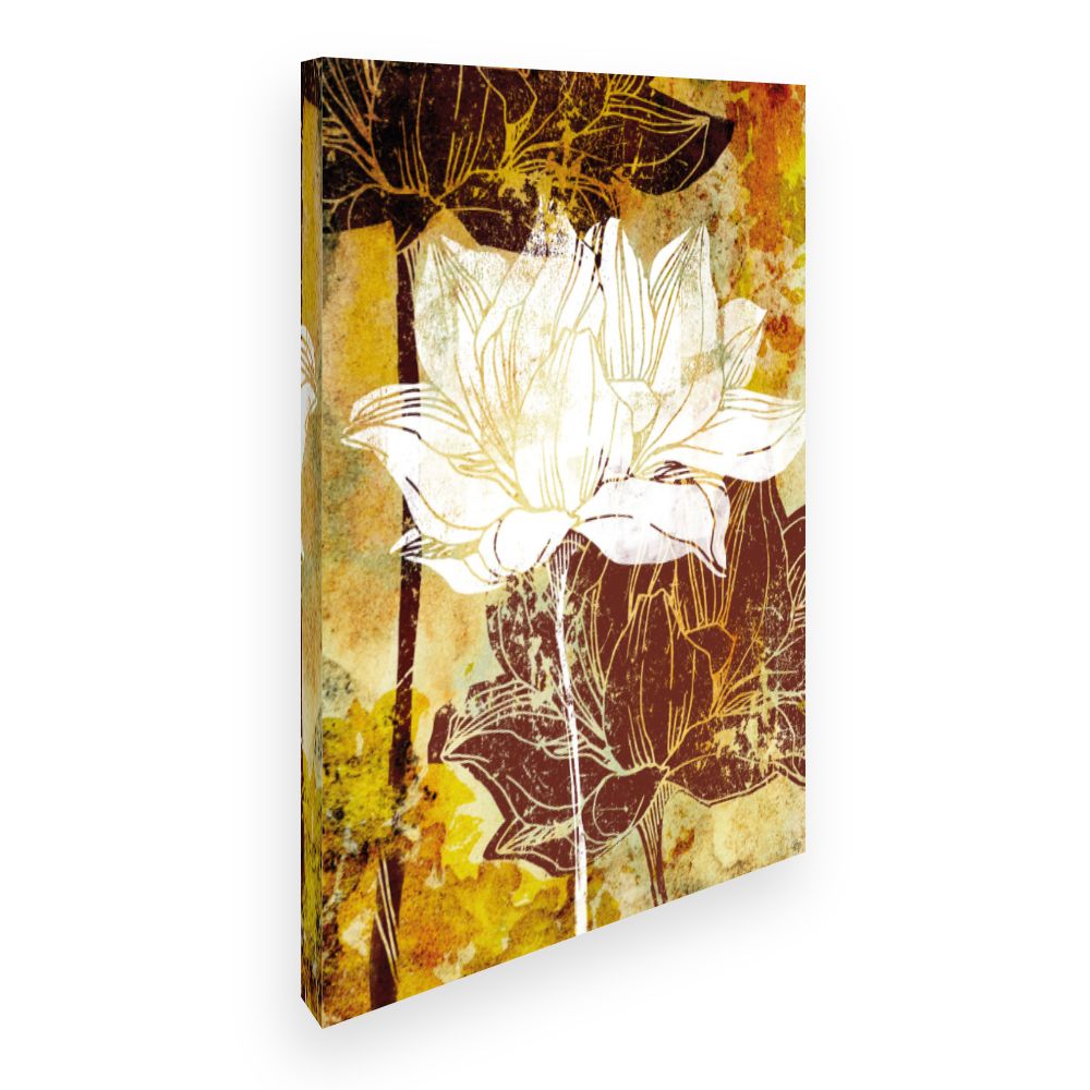 Toile Fleurs texturées