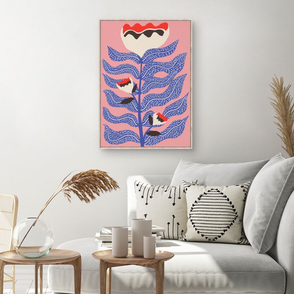 Tableau Fleurs abstraites vives