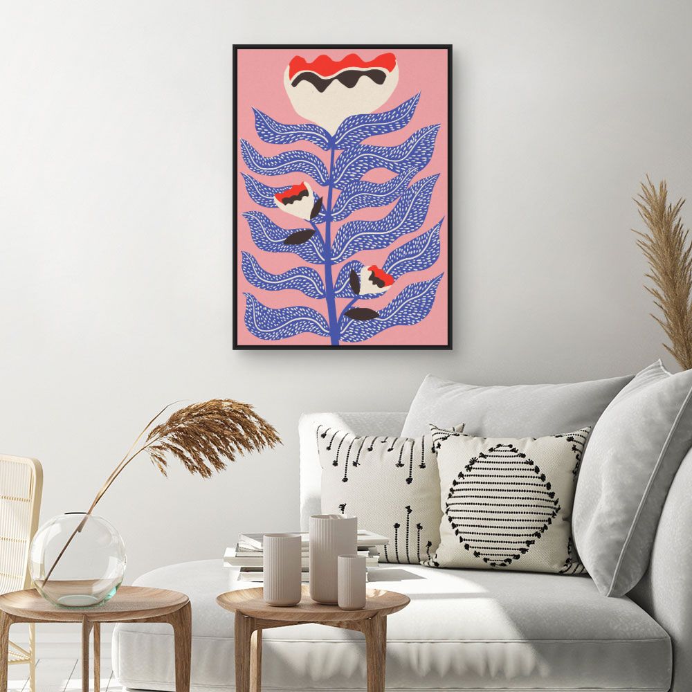 Tableau Fleurs abstraites vives