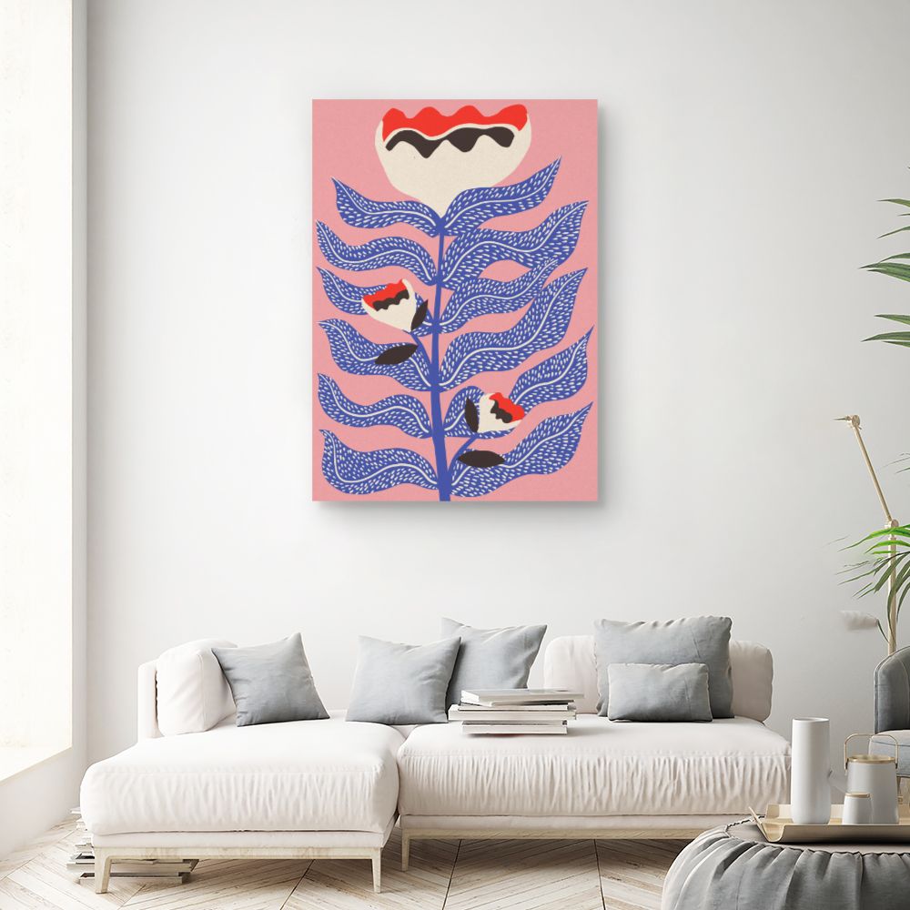 Tableau Fleurs abstraites vives